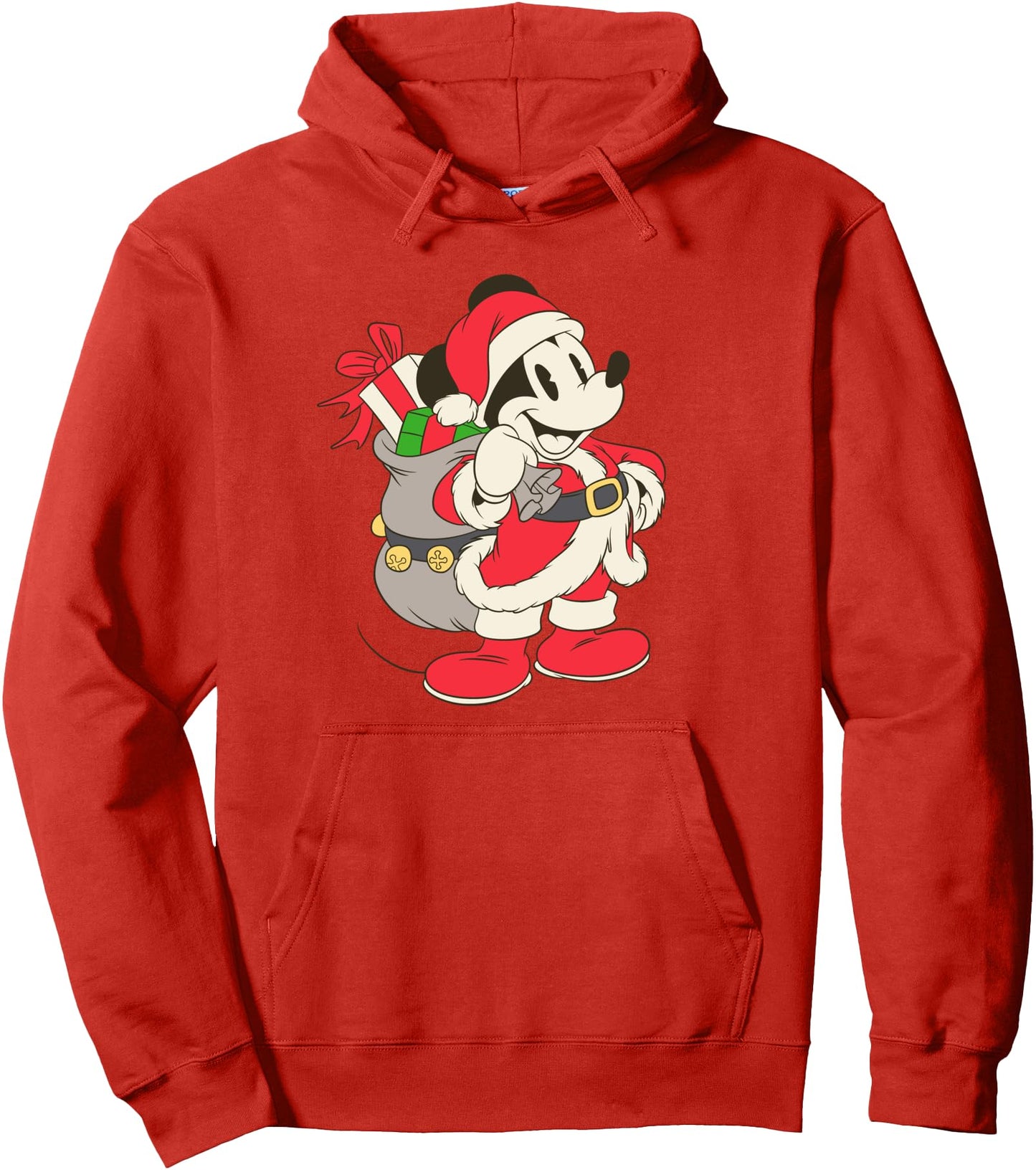 Disney Vintage Santa Mickey Mouse Pullover Hoodie Pullover Hoodie