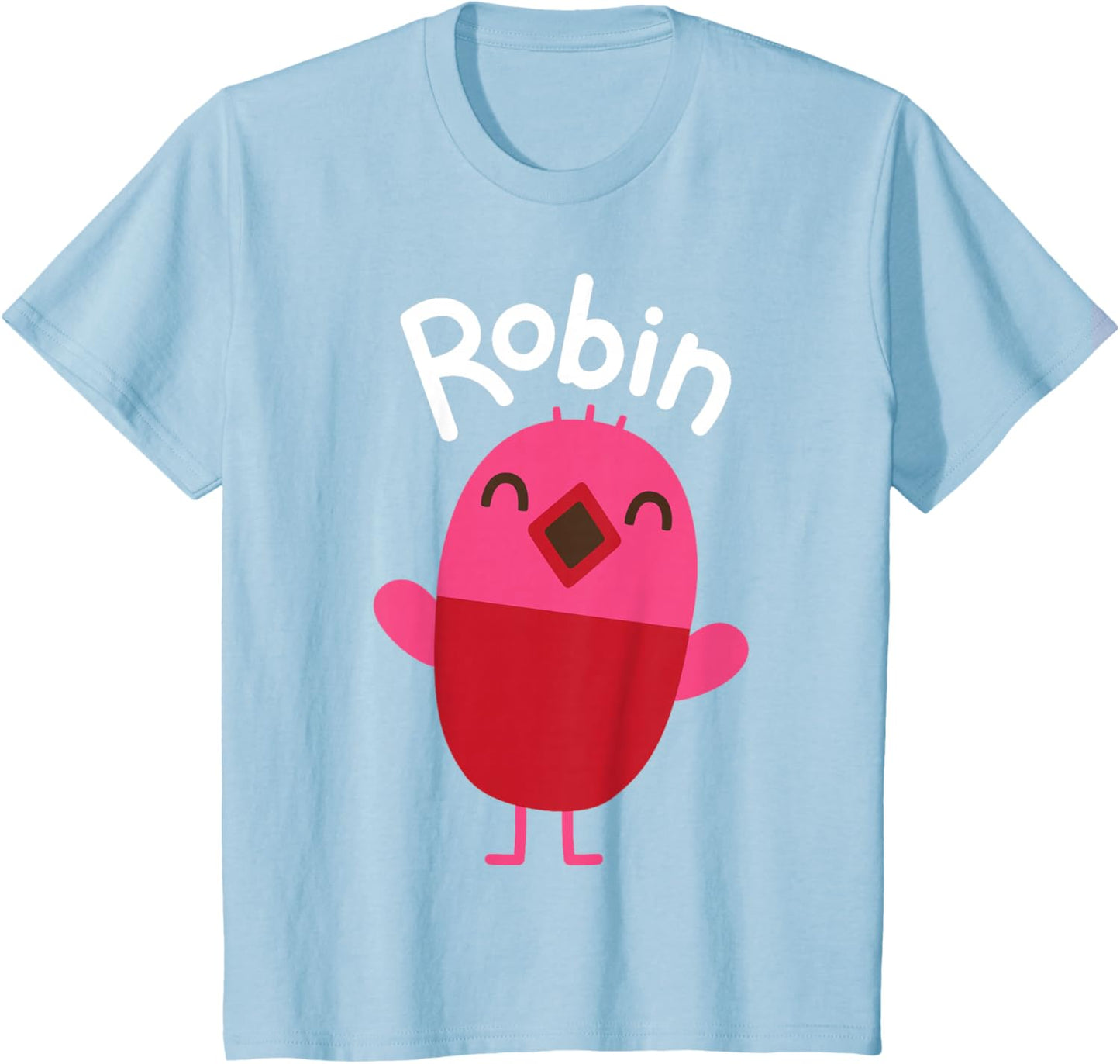 Sago Mini Robin Unisex-Kids Blue Cartoon Bird Character T-Shirt, Kids 2, Mandarin Collar, Short Sleeve, Modern Classic Fit, Polycotton, Machine Wash