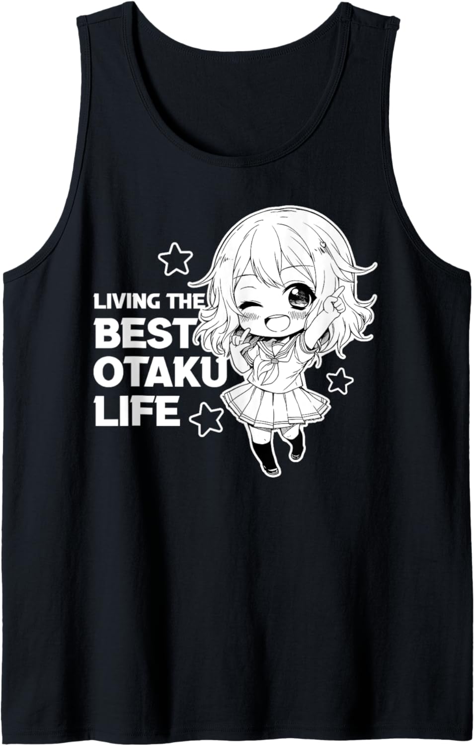 Otaku Life Kawaii Chibi School Girl Anime Tank Top