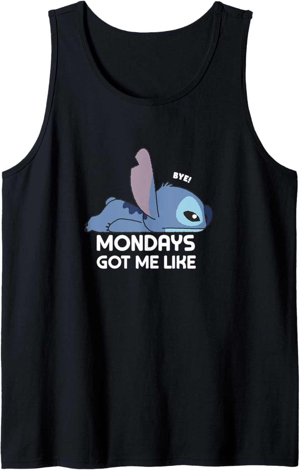 Disney Lilo & Stitch Chibi Monday Got Me Like Lazy Stitch Tank Top