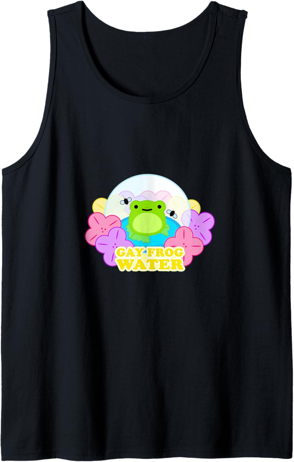Gay Frog Water Cute Kawaii Animal Chibi Artsy Swamp Pride Tank Top
