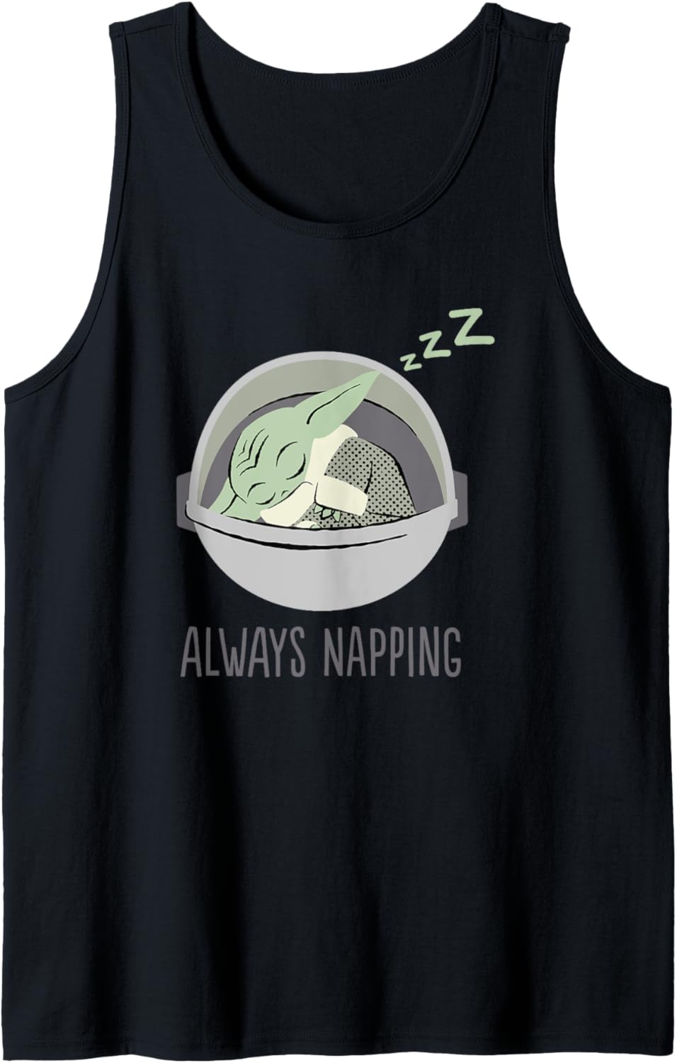 Star Wars The Mandalorian Always Napping Grogu Chibi Disney+ Tank Top