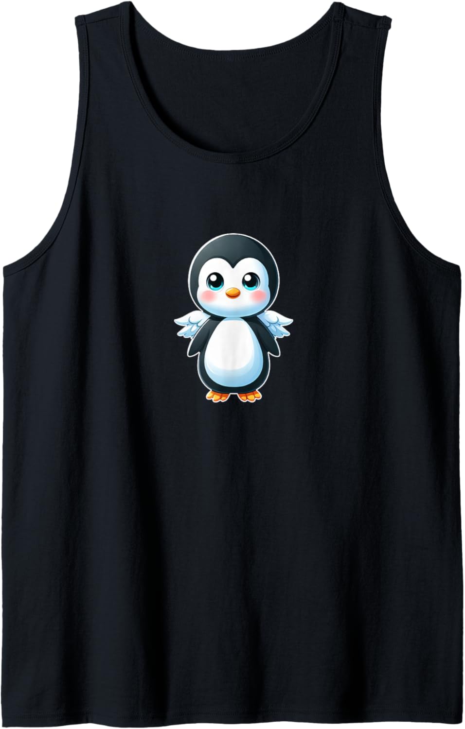 Cute Penguin Angel with Wings Cartoon Chibi Art Tank Top