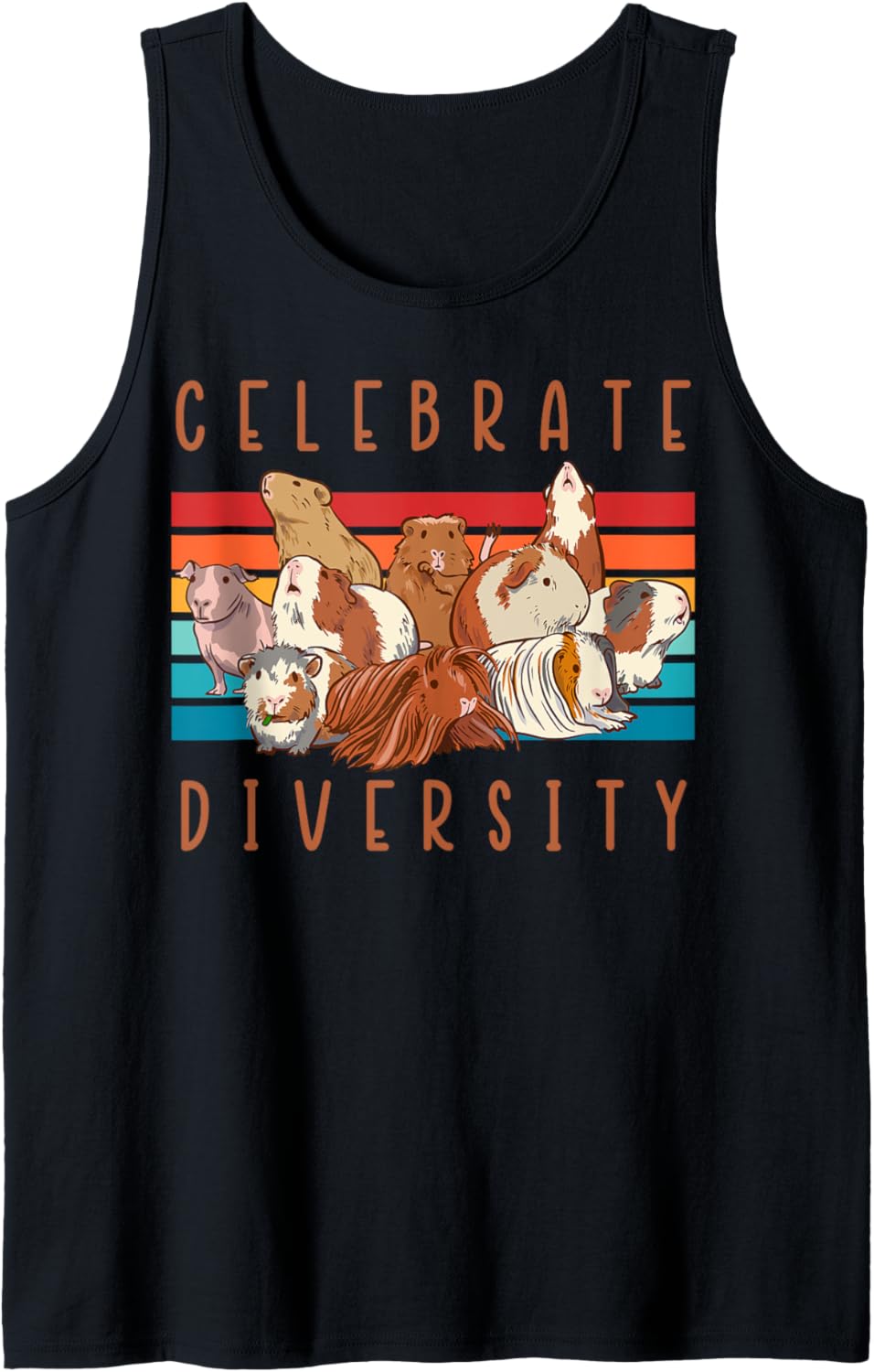 Celebrate Diversity Guinea Pig Cavy Pet Guinea Pig Lover Tank Top