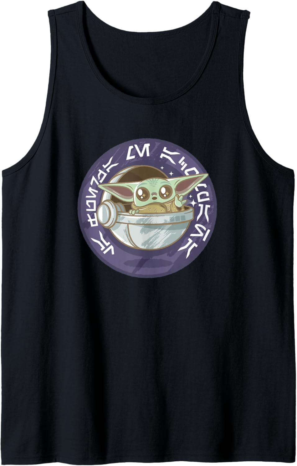 Star Wars The Mandalorian Force Grogu Chibi Badge Disney+ Tank Top