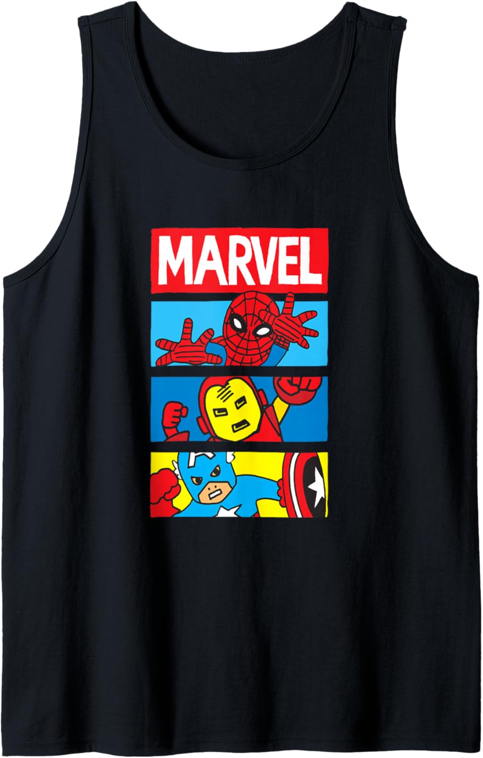 Marvel Comics Avengers Chibi Youth Team Up Panels Tank Top