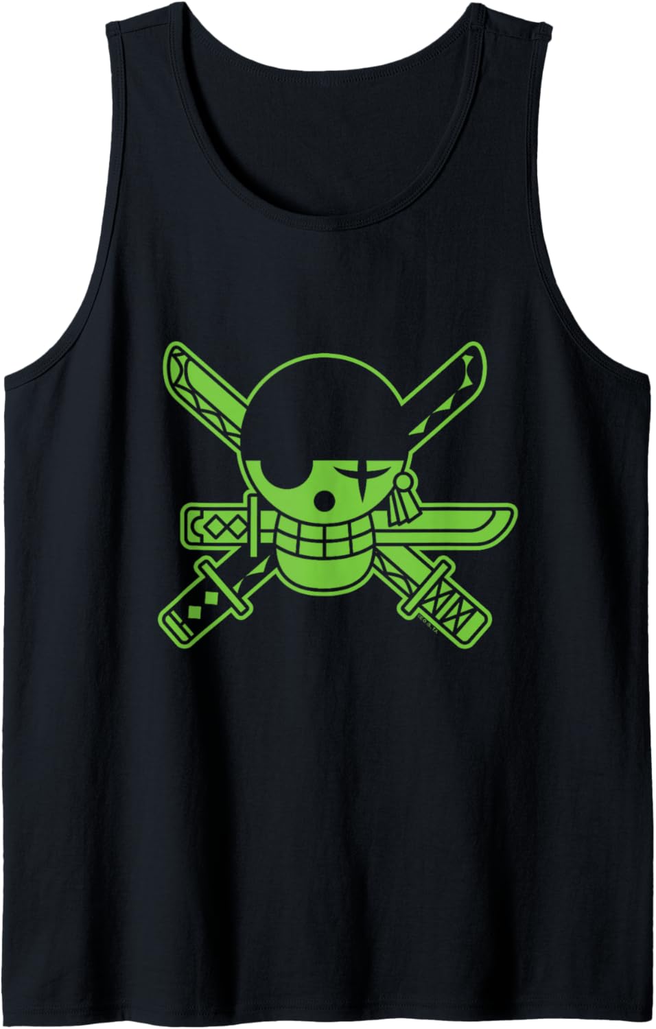 One Piece Anime Green Roronoa Zoro Jolly Roger Tank Top