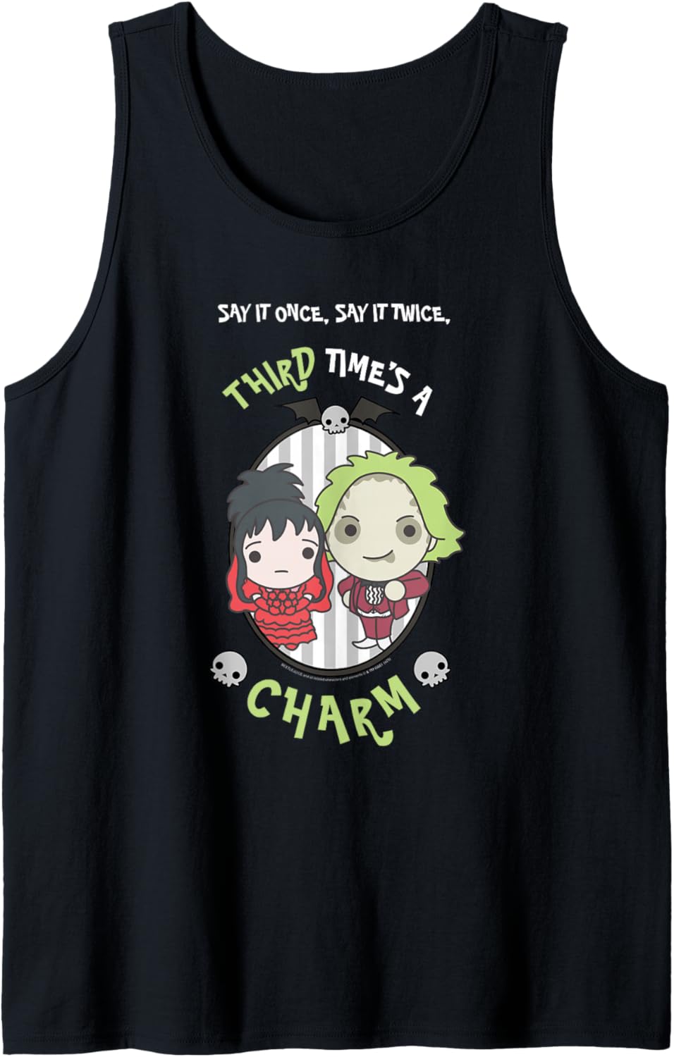 Beetlejuice Chibi Wedding Beetlejuice and Lydia Movie Tank Top