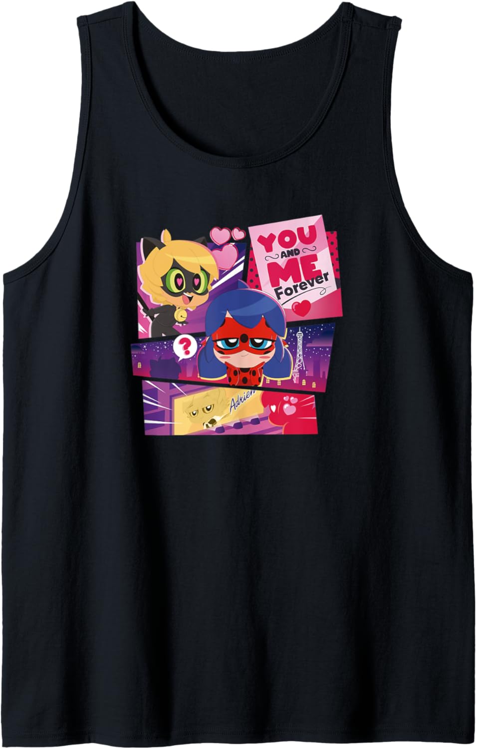Miraculous Ladybug Chibi Collection You and Me forever Tank Top