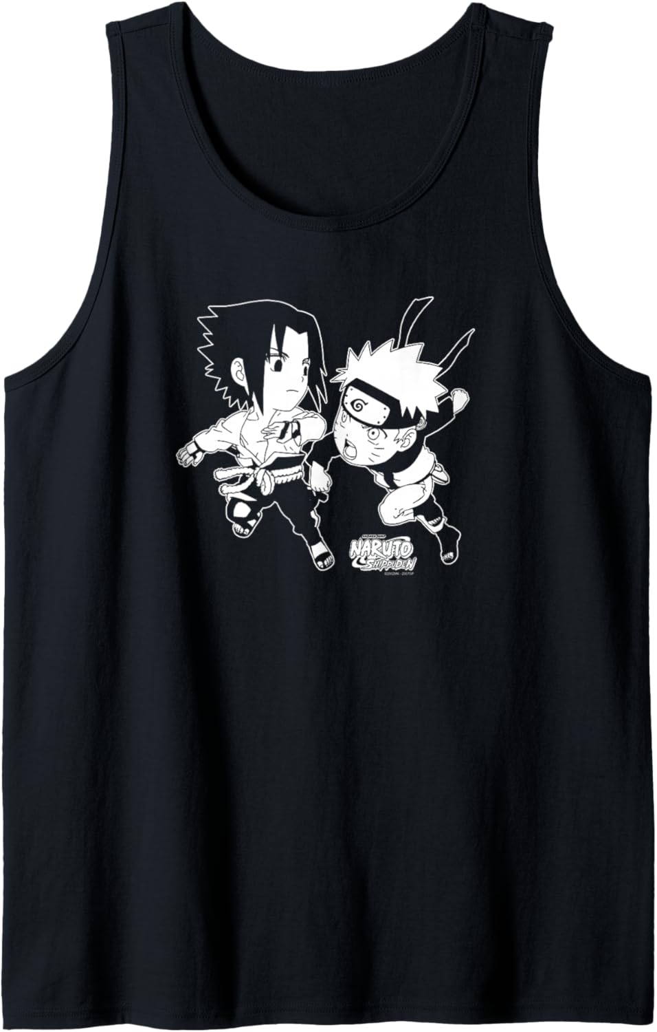 Naruto Shippuden Chibi Battle Sasuke vs Naruto Anime Tank Top