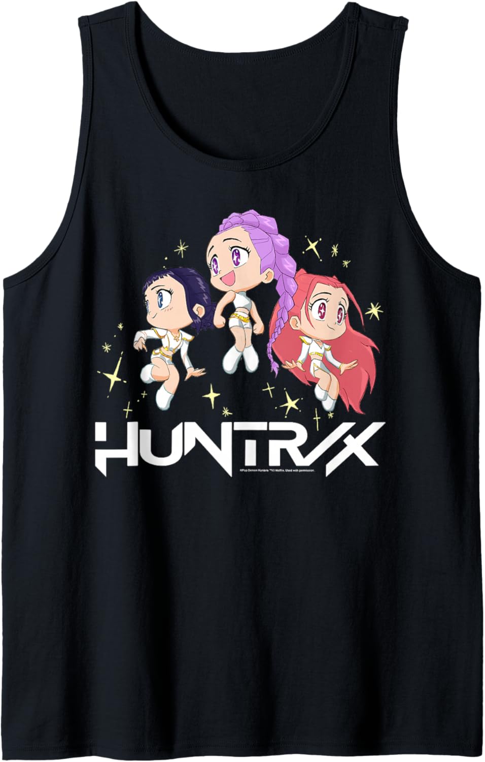 Kpop Demon Hunters Halloween Huntrix Chibi Sparks Group Shot Tank Top