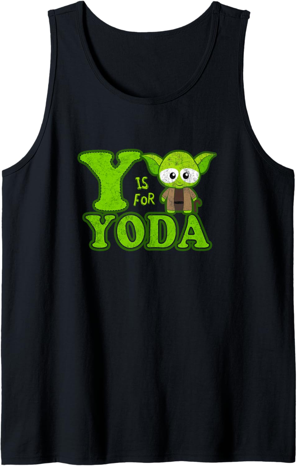 Star Wars Y Is For Yoda Chibi Jedi Cute Logo Tank Top