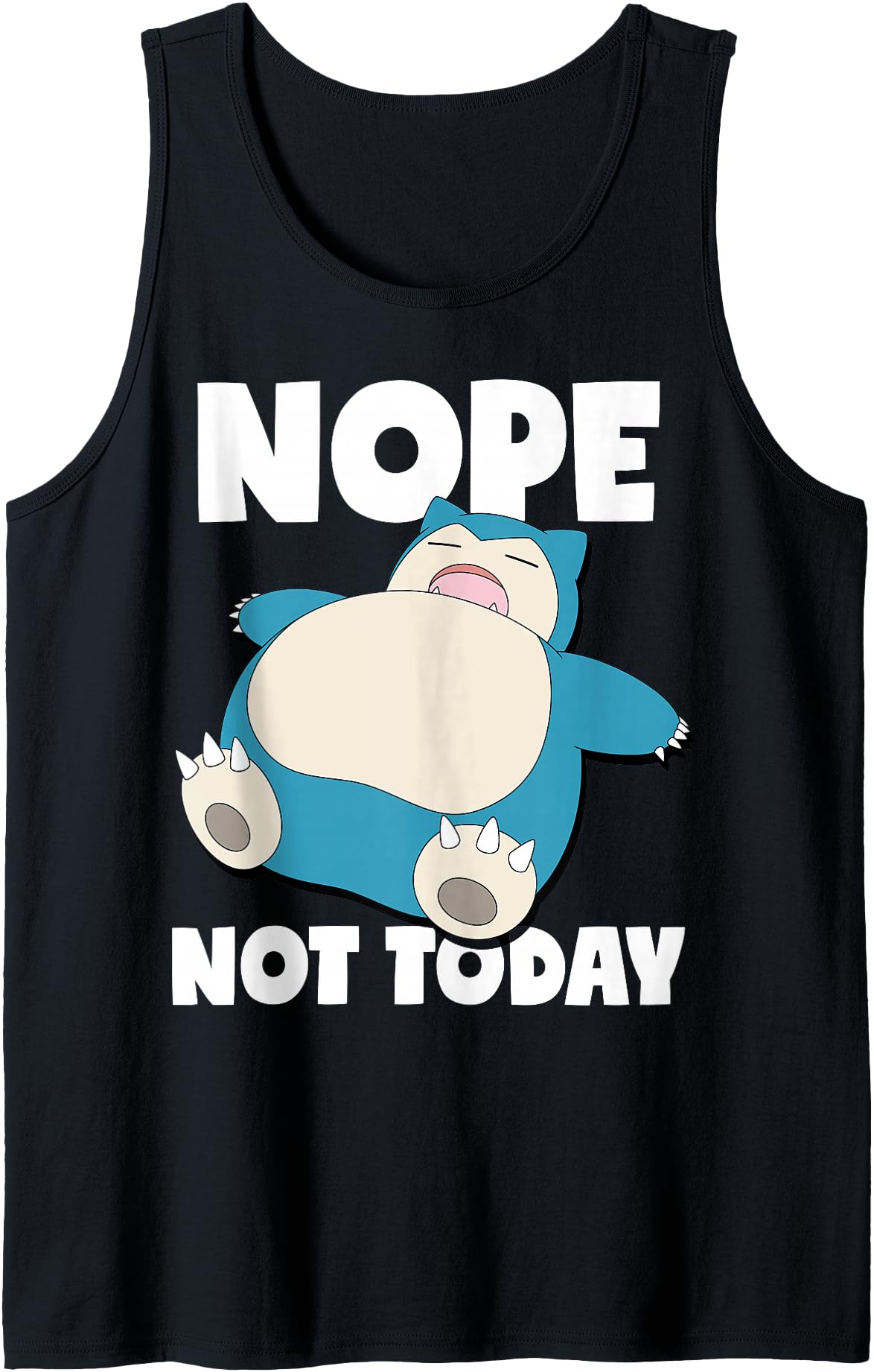 Pokmon - Snorlax Sleeping Nope Not Today Tank Top