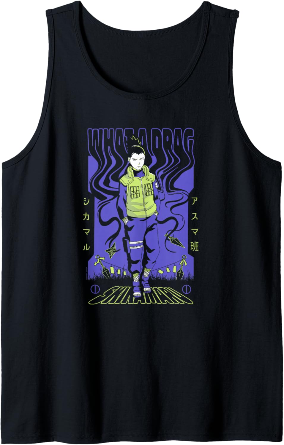 Naruto Shippuden Shikamaru Nara What a Drag Anime Tank Top