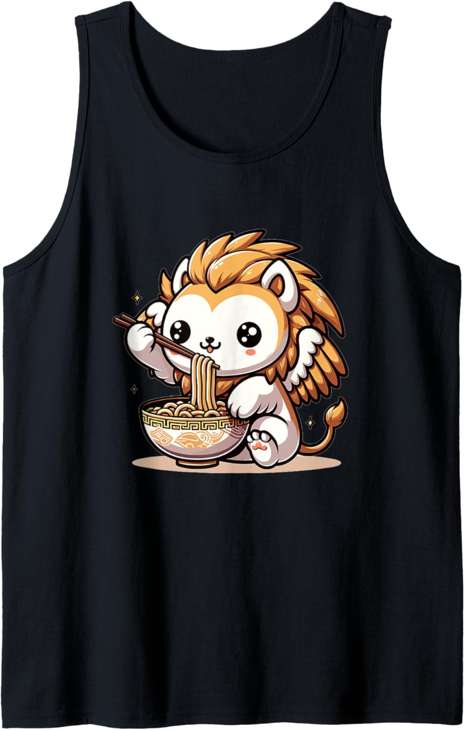 Cute Japanese Kawaii Chibi Griffin Eating Ramen Tank Top