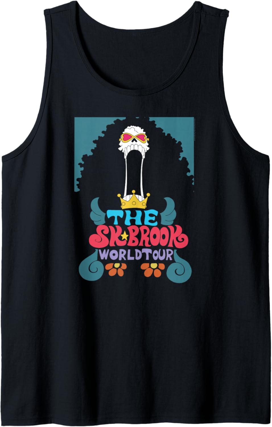 One Piece Anime Soul King Brook World Tour Concert Tank Top