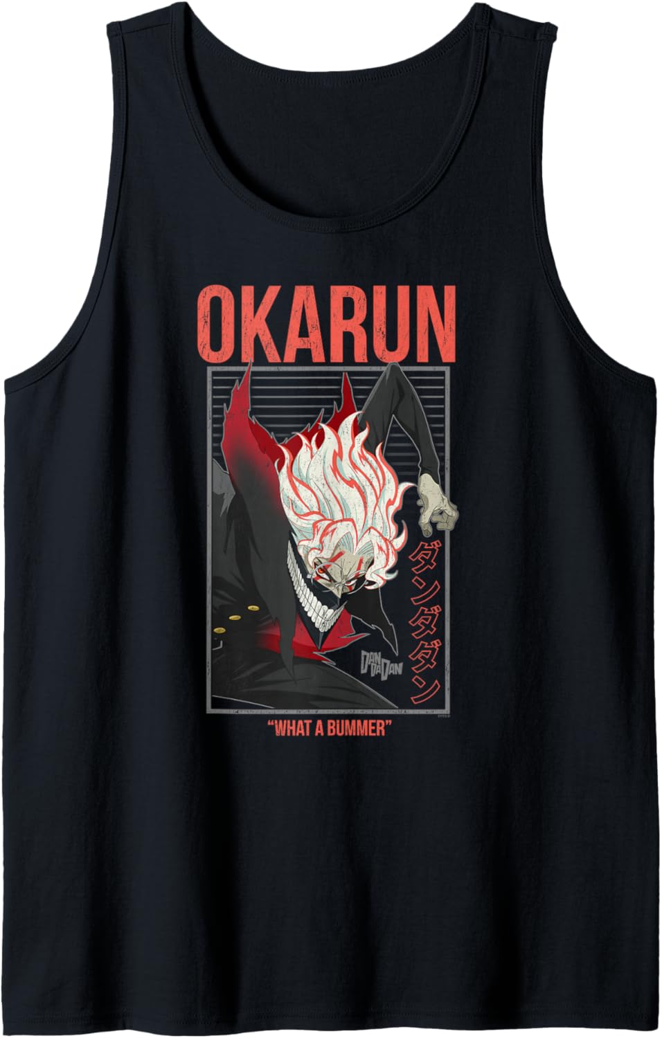 Dan Da Dan What a Bummer Okarun with Kanji Anime Tank Top