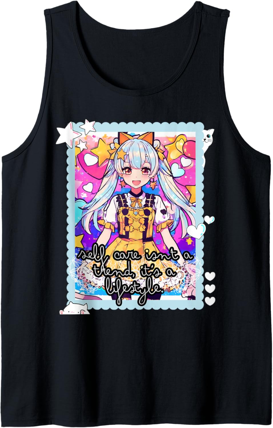 Kawaii Darkness, Bright Heart Anime-Inspired Chibi Cosplay Tank Top