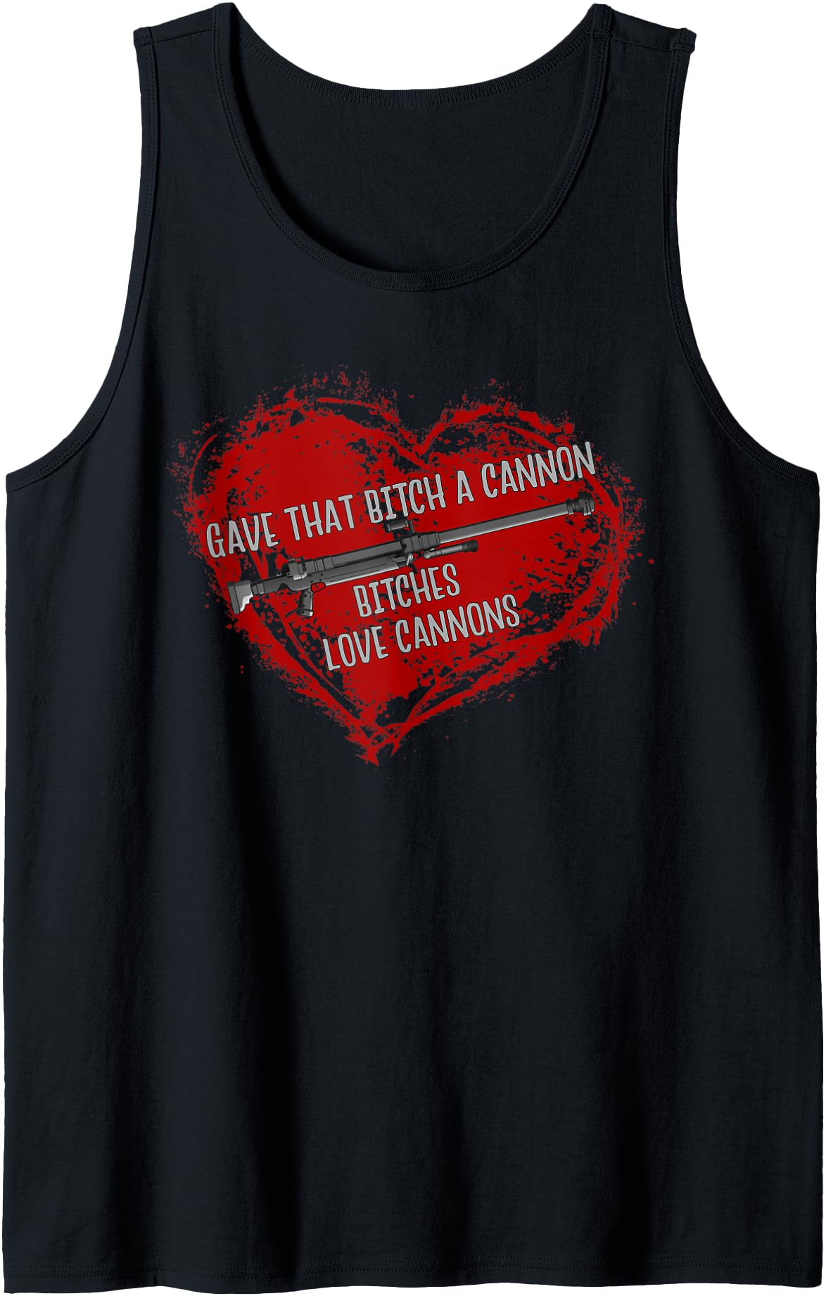 Bitches Love Cannons funny adult meme gamer anime Tank Top