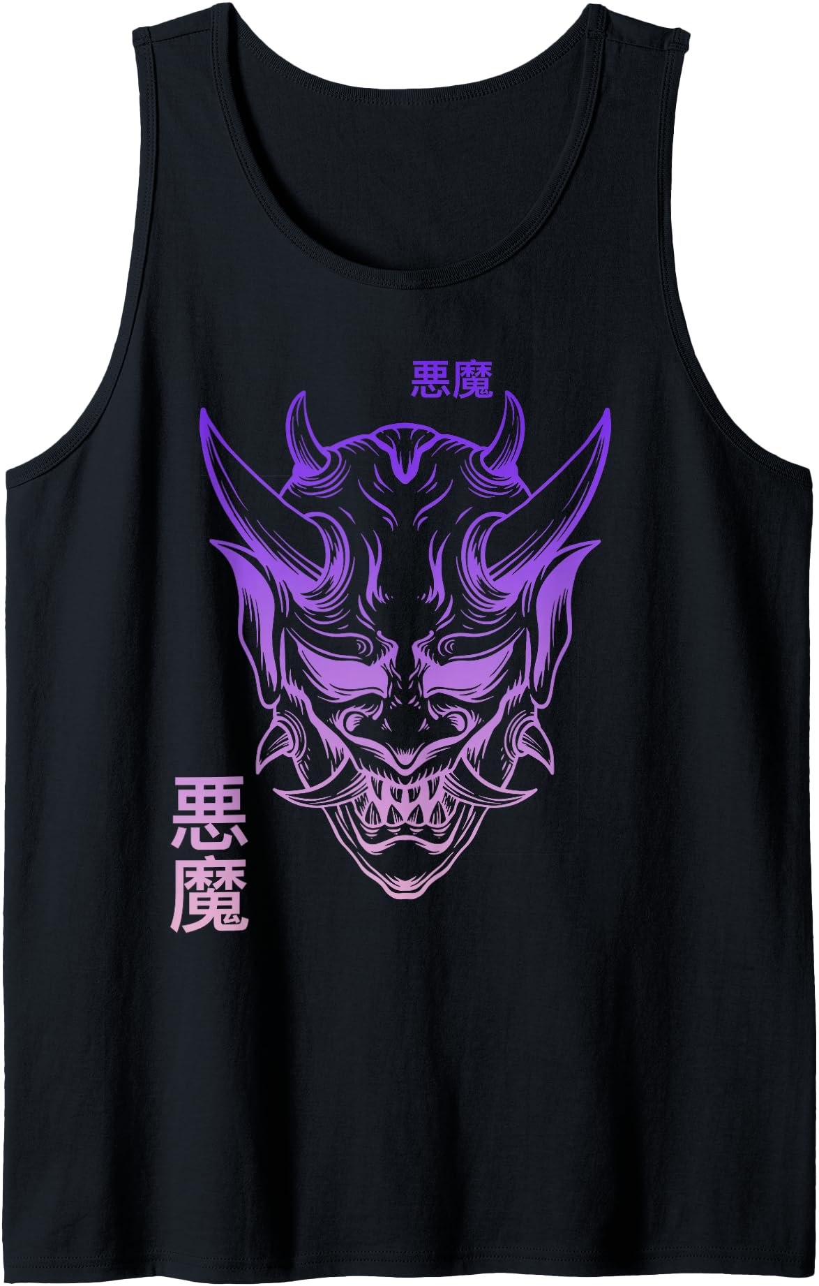 Hannya Oni Mask Japan Anime Demon Warrior Mask Tank Top