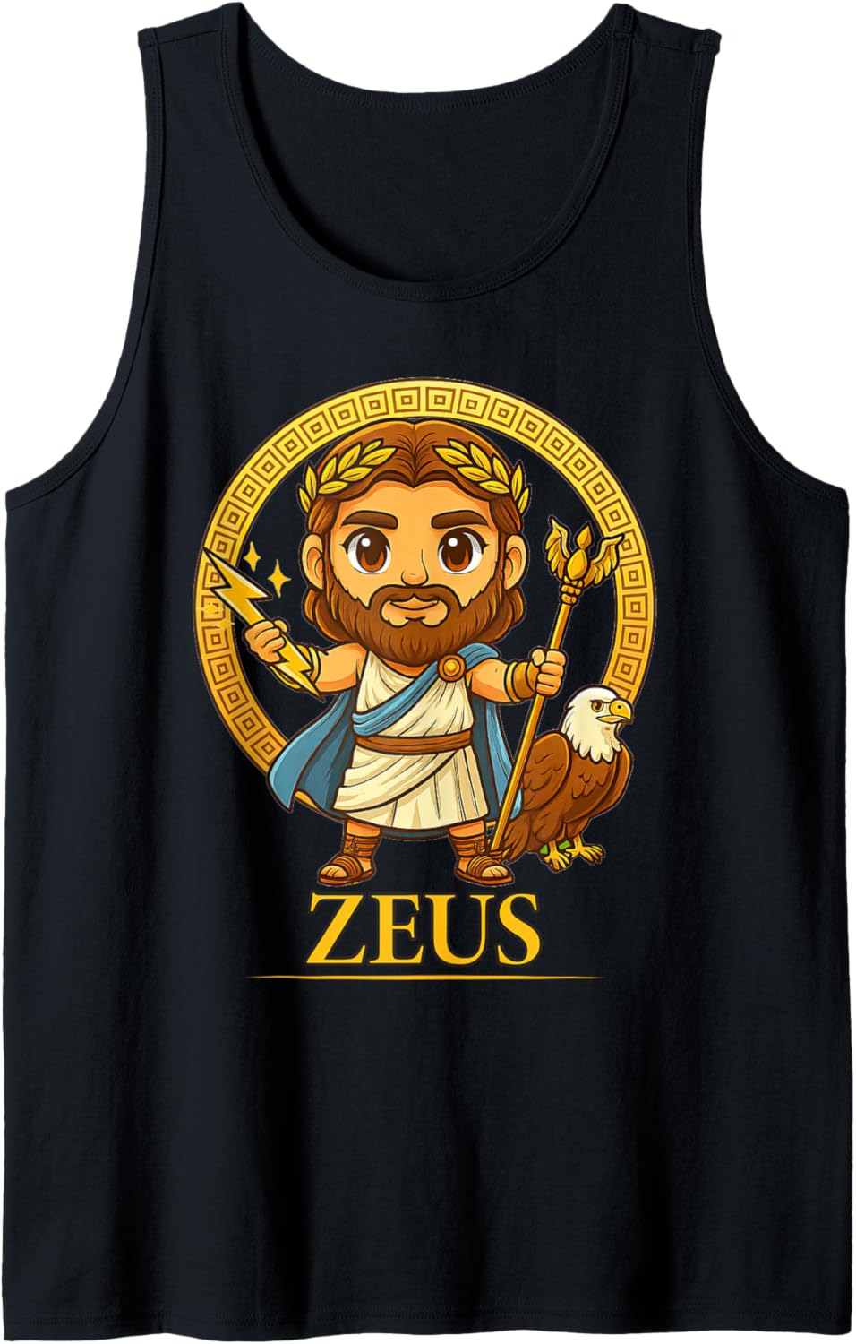 Cute Zeus Greece Greek Mythology God Chibi Tank Top