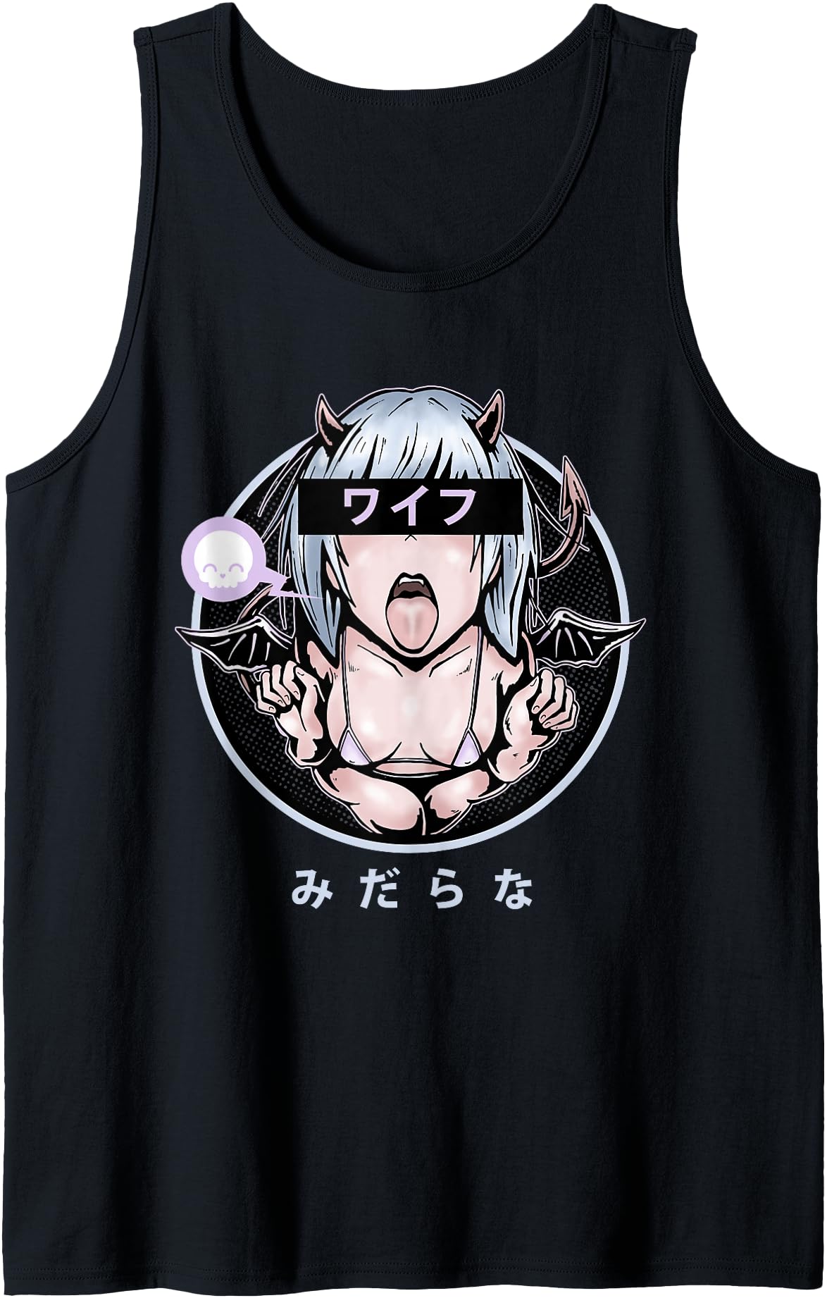Lewd Anime Devil Girl Tank Top
