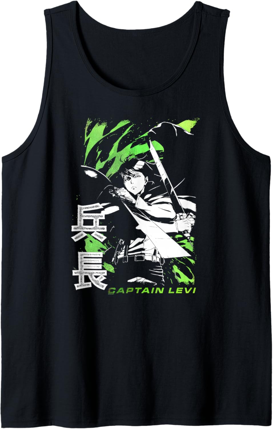 Attack on Titan Season 2 Captain Levi Kanji AOT Anime Tank Top