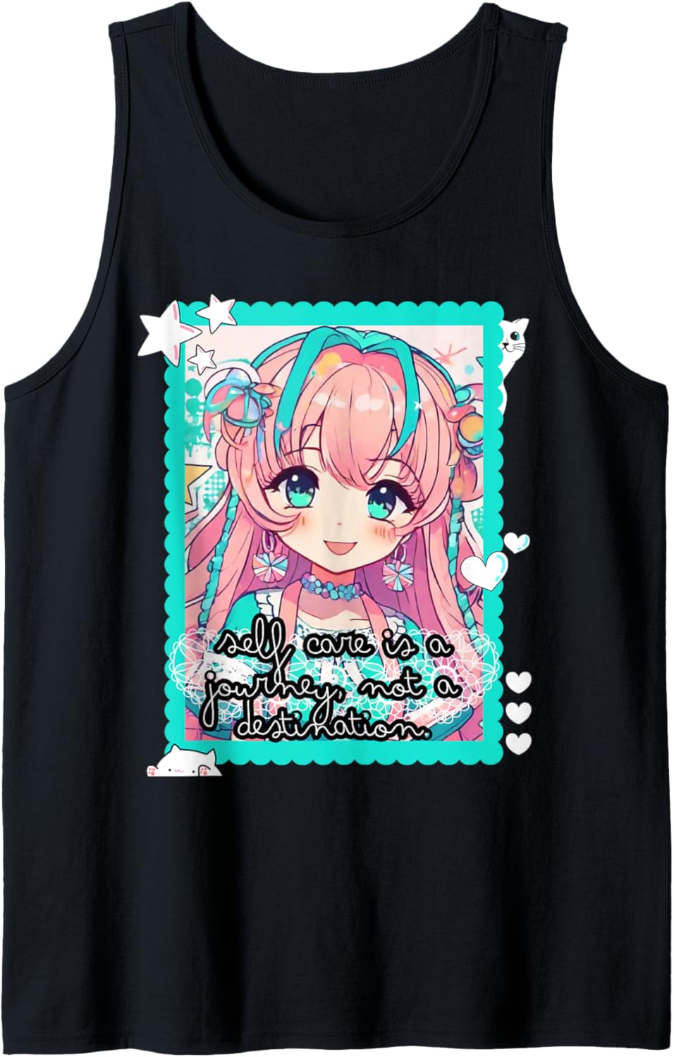 Darkness Transformed, Kawaii Empowerment Mental Health Chibi Tank Top