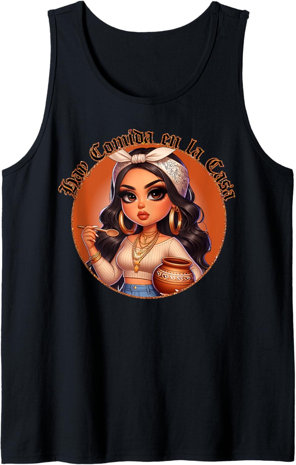 La Mama Mas Chula Madre Latina Chicana Girls Mexicana Chibi Tank Top
