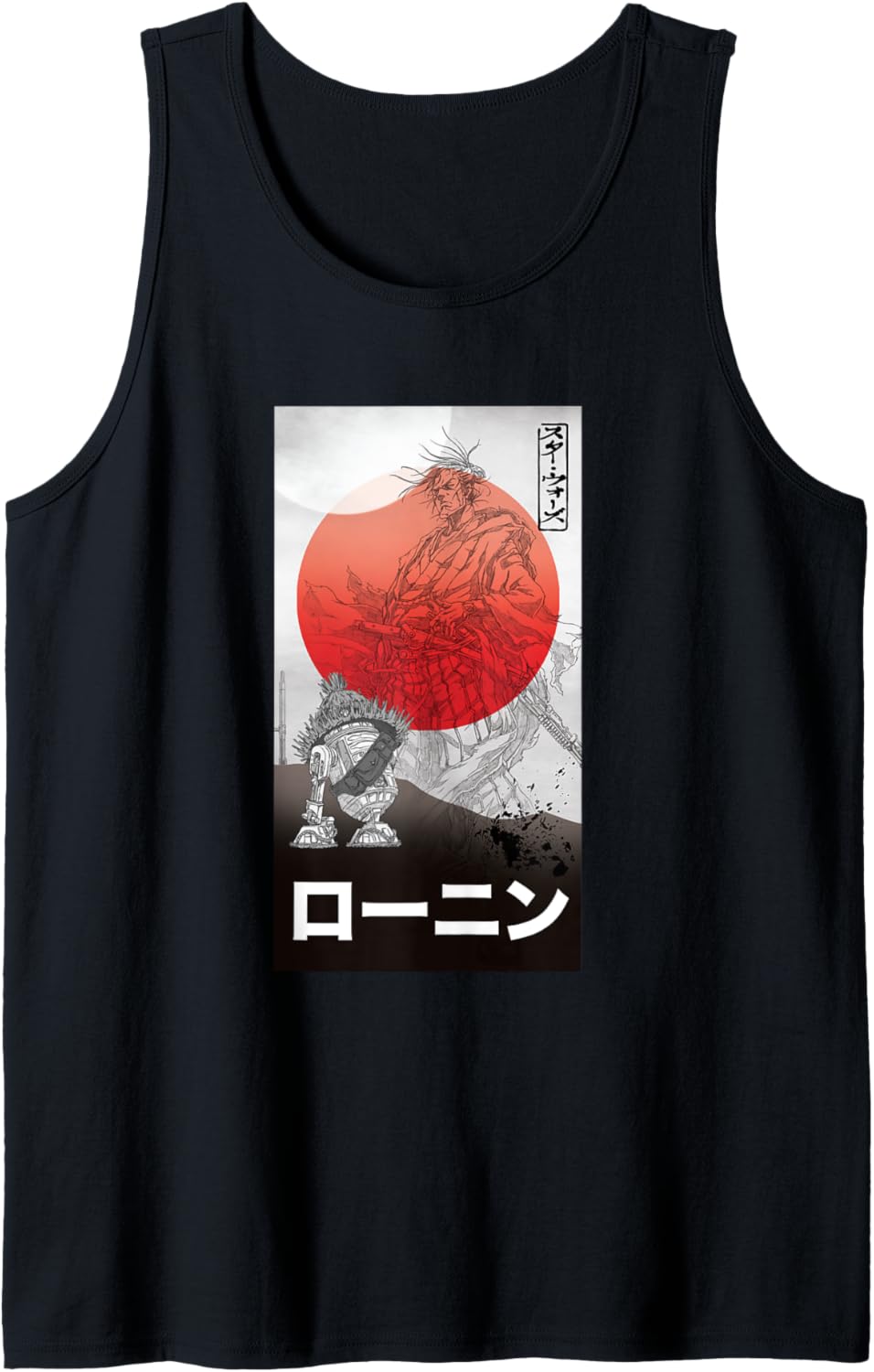 Star Wars: Visions Anime The Duel Ronin and Droid Samurai Tank Top