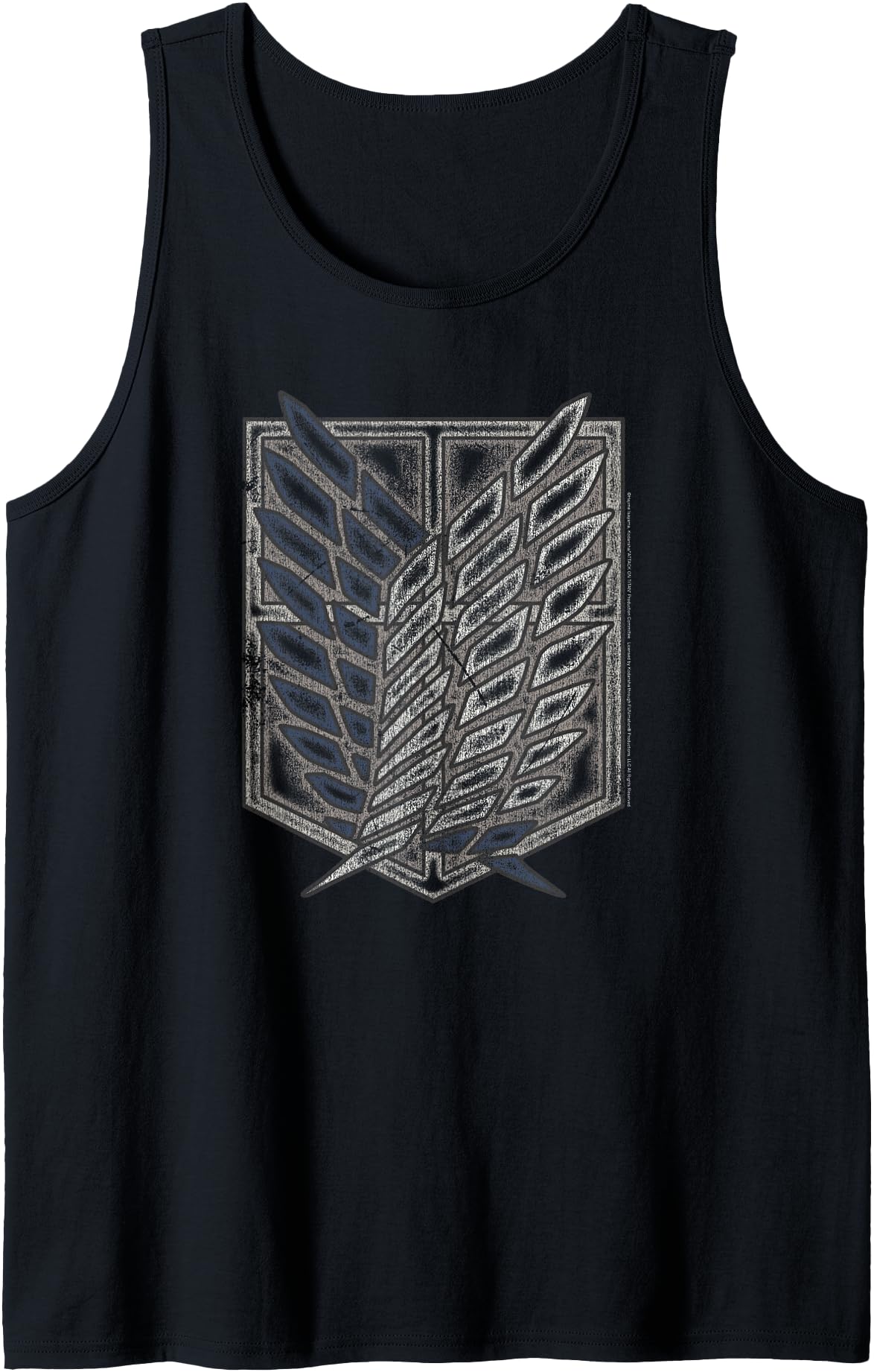 Attack on Titan Season 2 Distressed Scout Symbol Tank Top