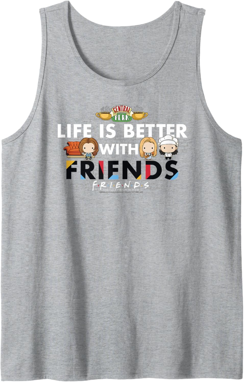 Friends Chibi Life Is Better With Friends Group Tank Top