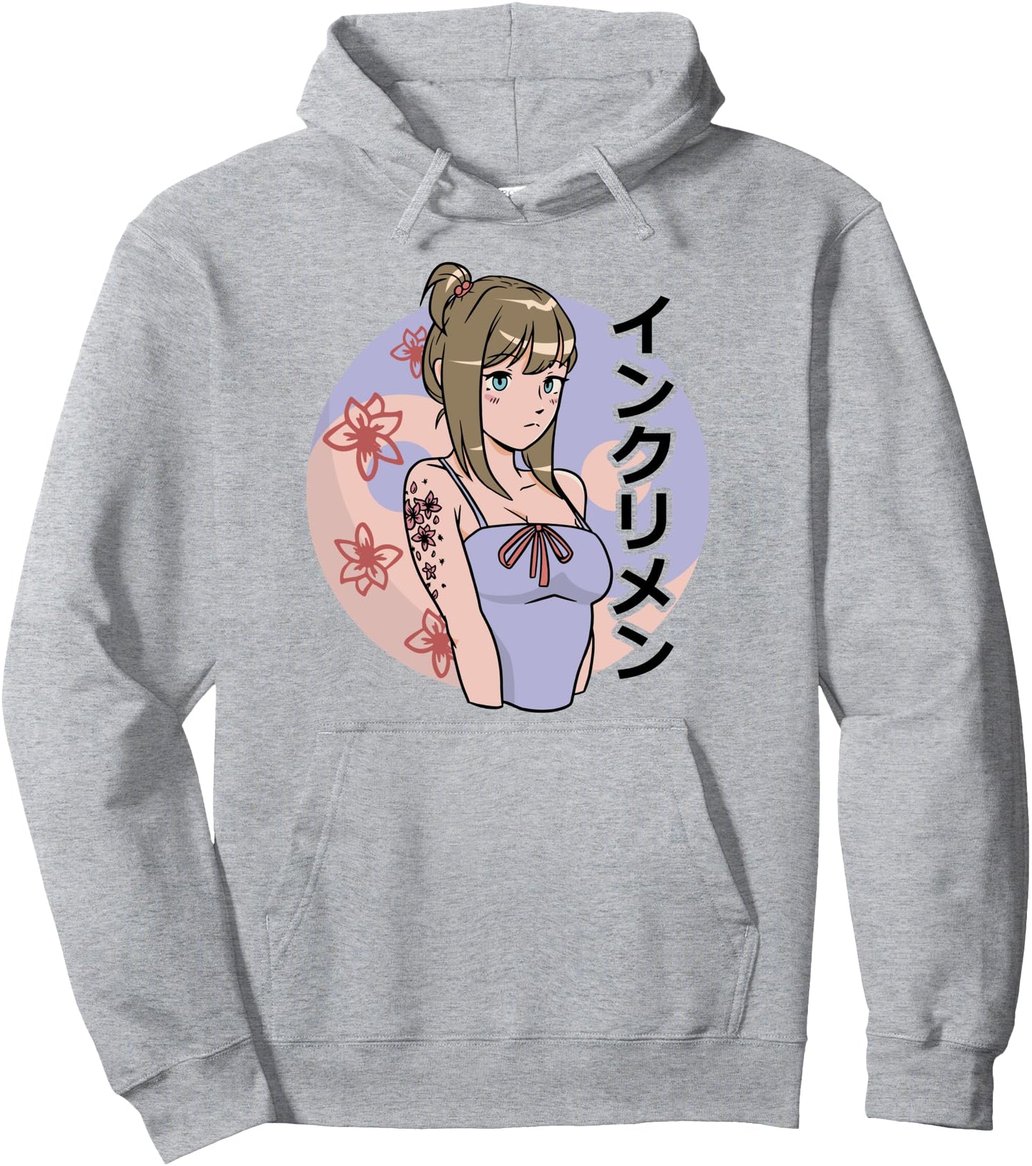 Inked Up - Kawaii Otaku Anime Girl Japanese Aesthetics Pullover Hoodie