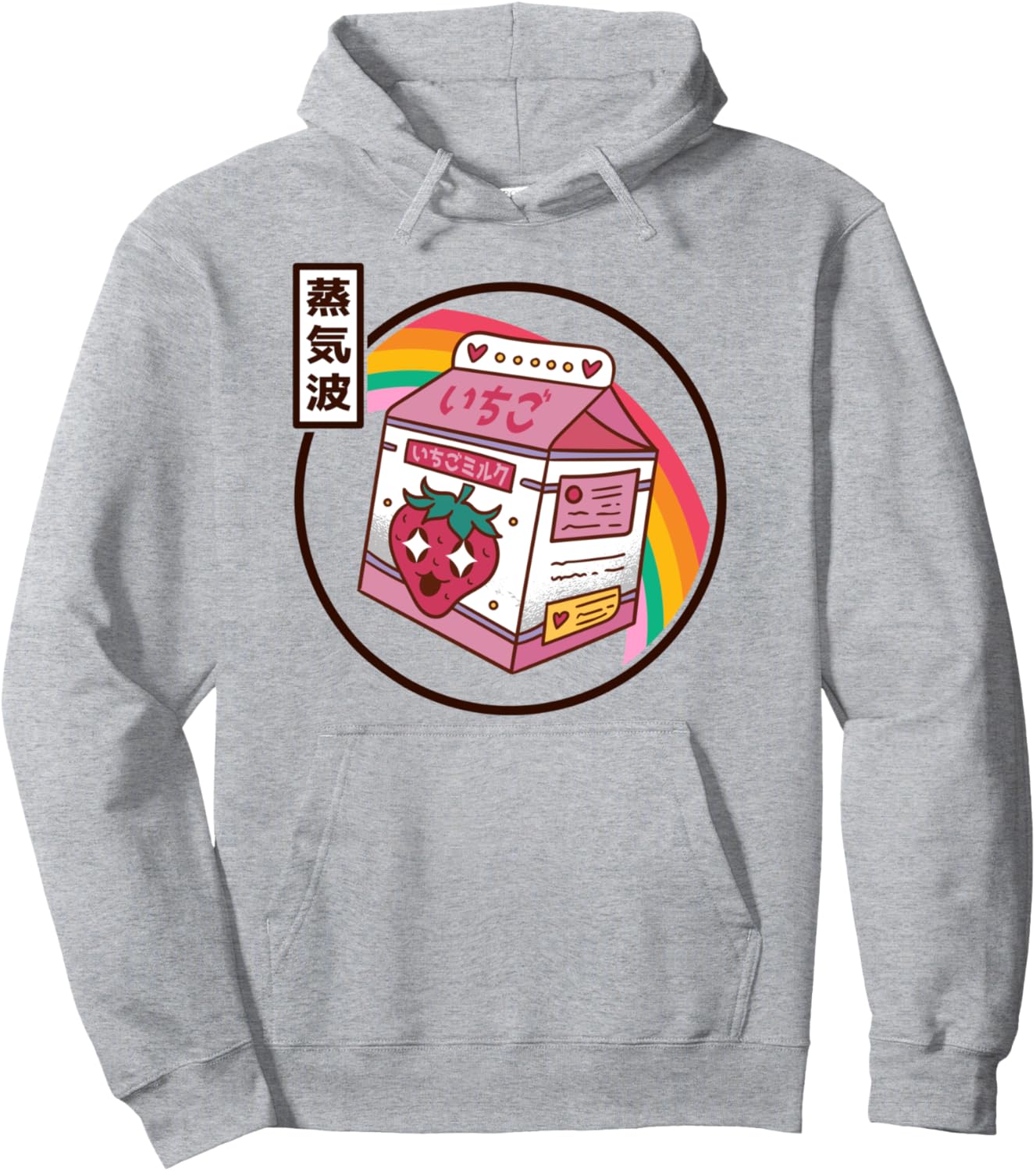 Strawberry Milk Japan Style Pastel Otaku Anime Vaporwave Pullover Hoodie