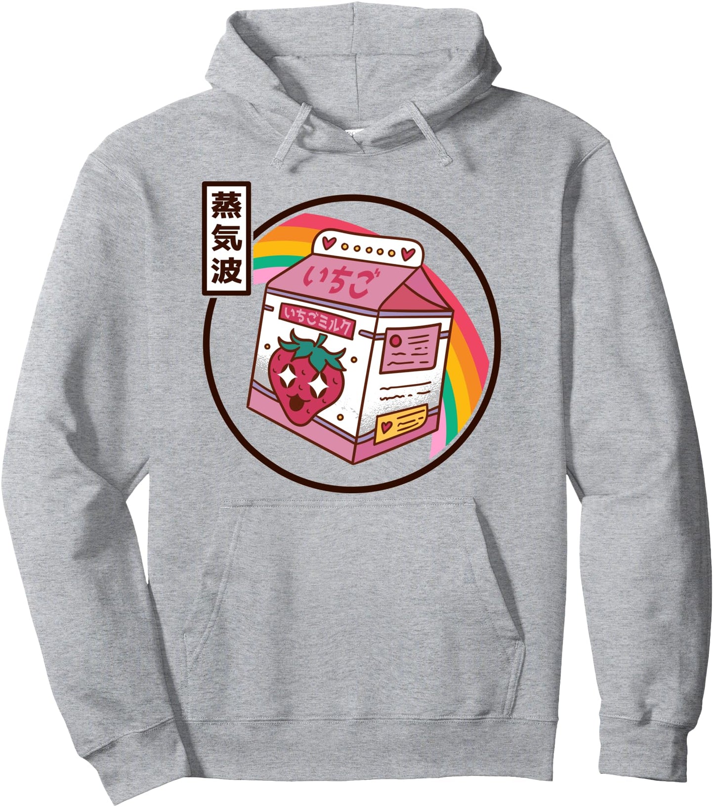 Strawberry Milk Japan Style Pastel Otaku Anime Vaporwave Pullover Hoodie