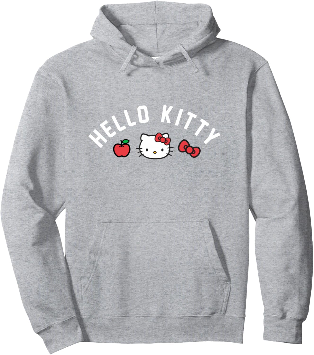 Hello Kitty Arched Logo with Bow and Apple Pullover Hoodie