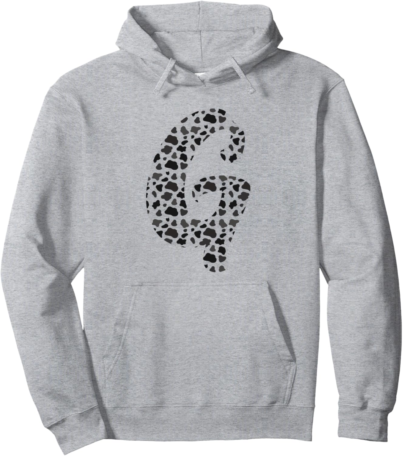 Animal Cow skin pattern Letter G monogram Adult Kids xmas Pullover Hoodie