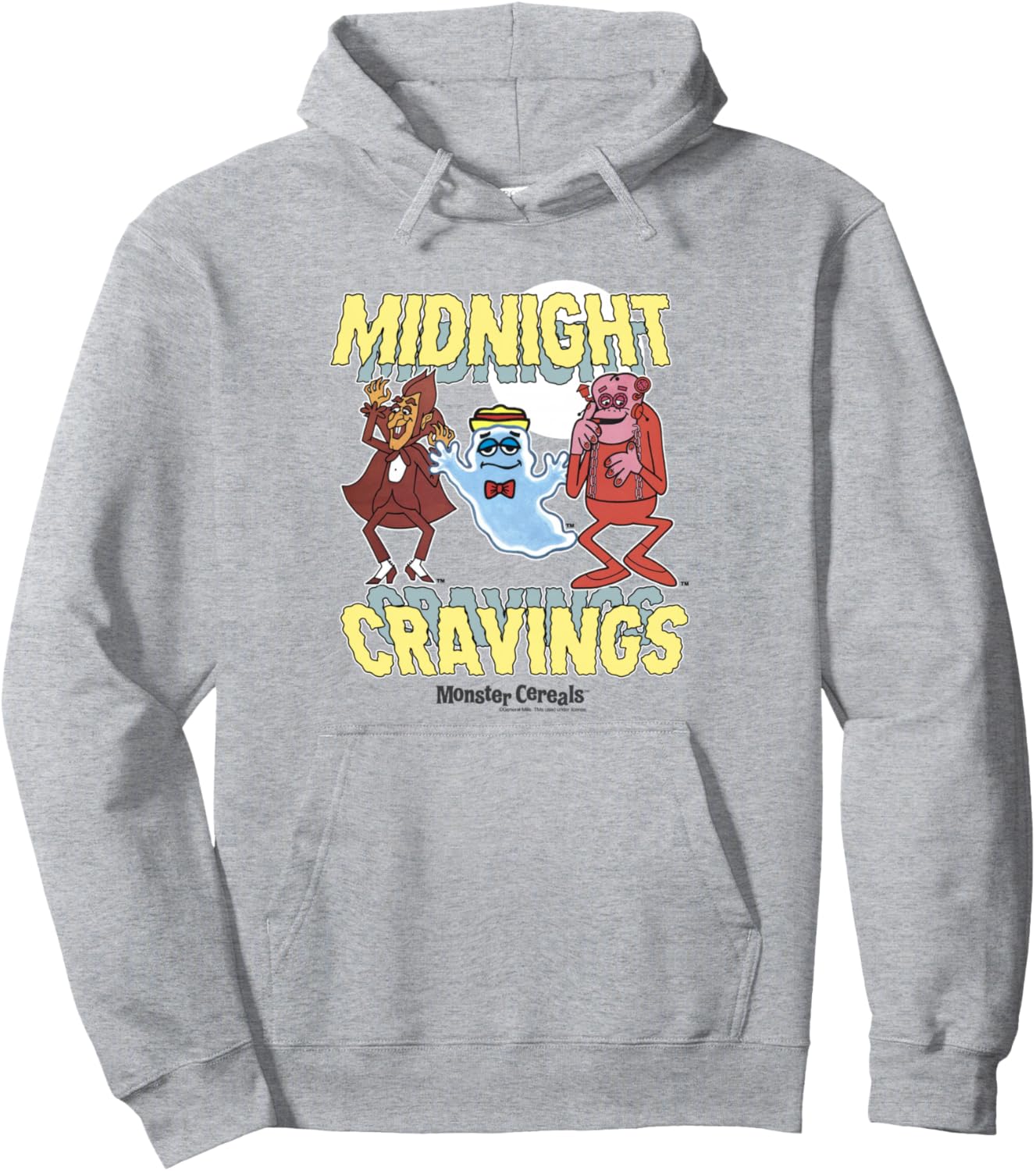 Boo Berry Iconic Midnight Cravings Monster Cereals Big Logo Pullover Hoodie