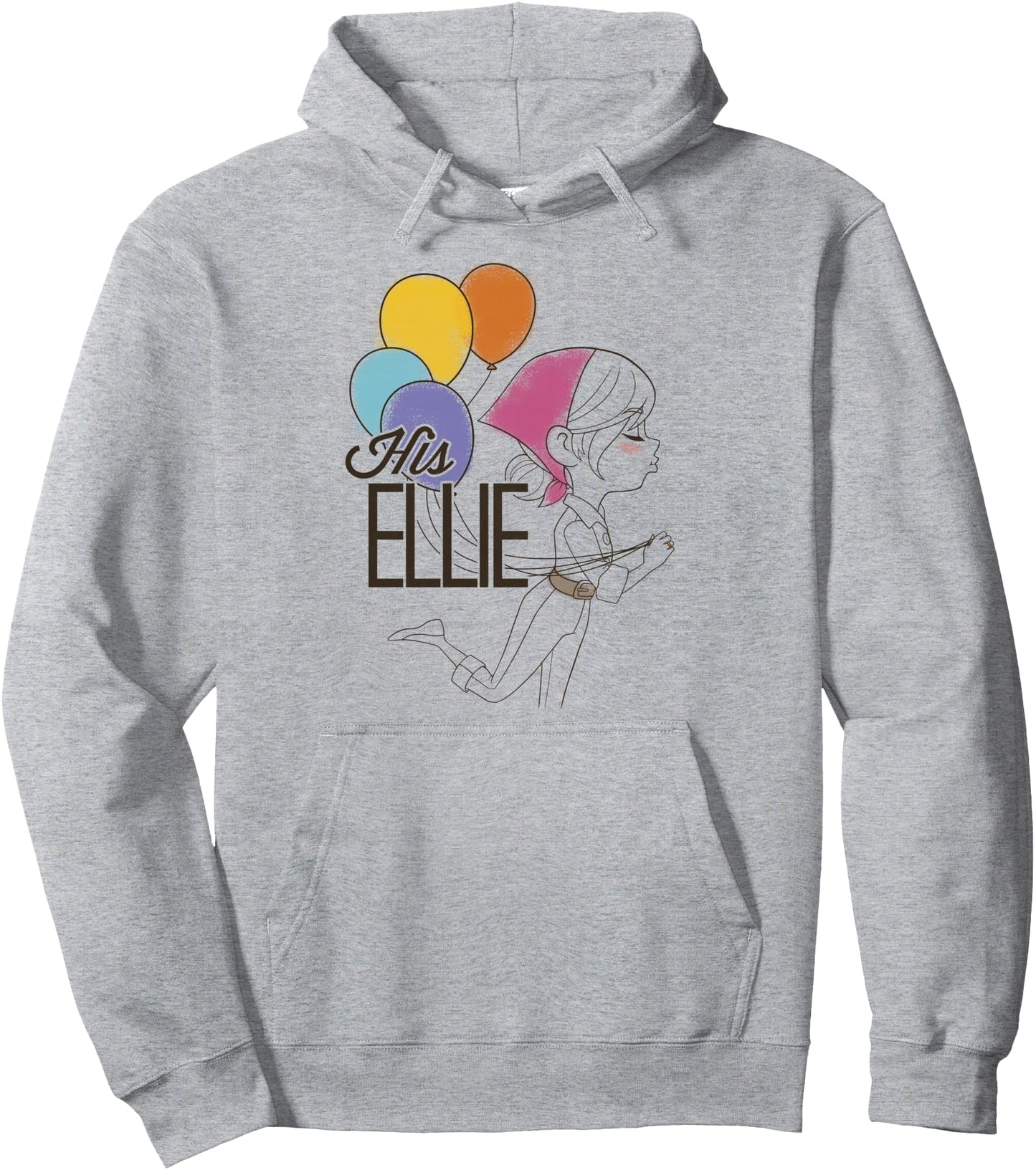 Disney Pixar Up His Ellie Balloons Sketch Graphic Hoodie Pullover Hoodie