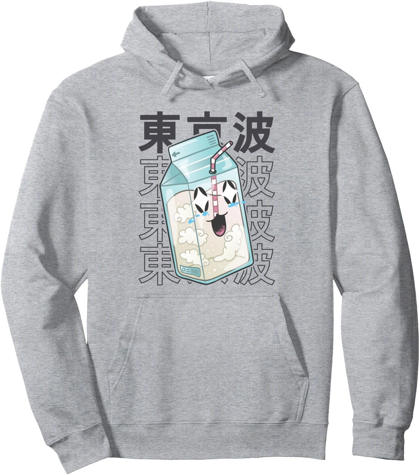 Kawaii Milk Carton Japanese Aesthetic Girls Teen Anime Pullover Hoodie