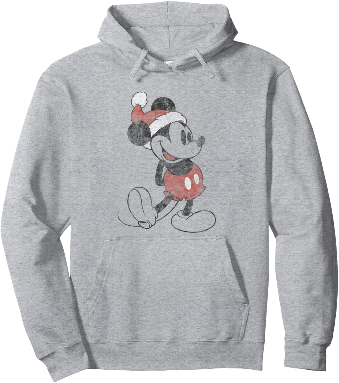 Disney Mickey And Friends Christmas Mickey Santa's Hat Retro Pullover Hoodie