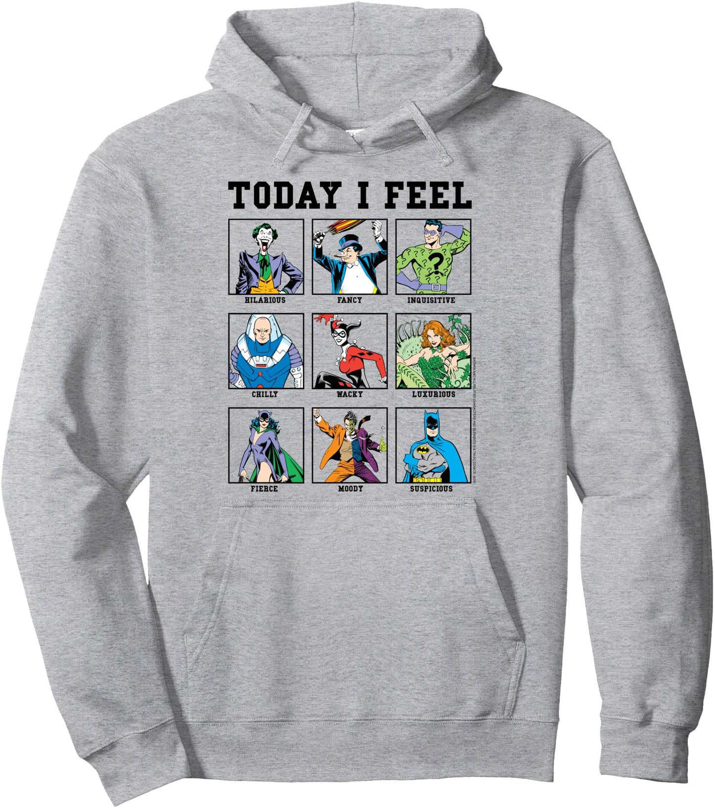 DC Comics Batman Villains Today I Feel Emotional Box Up Pullover Hoodie