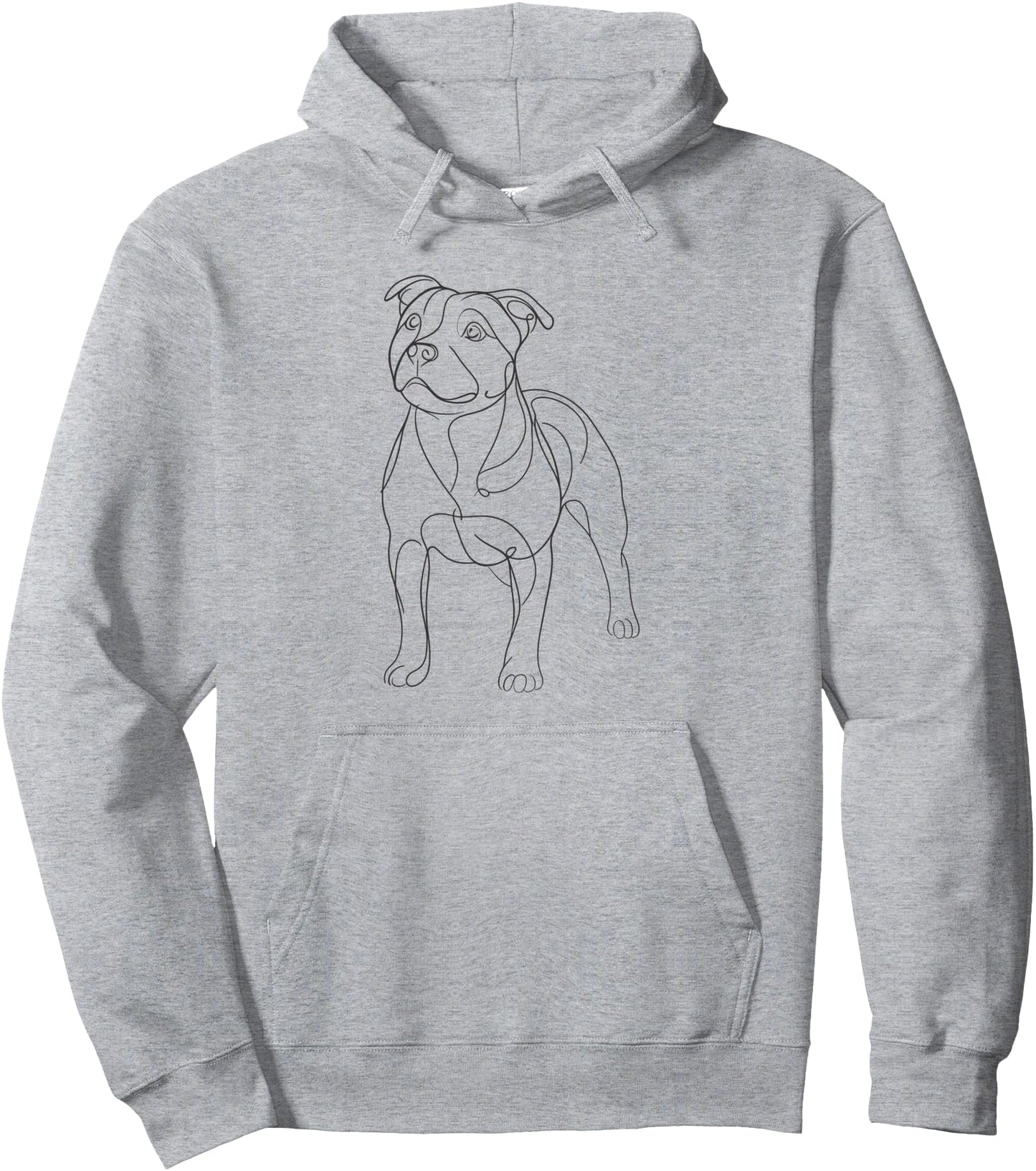 Line Art Staffordshire Bull Terrier Staffy Terriers Pullover Hoodie