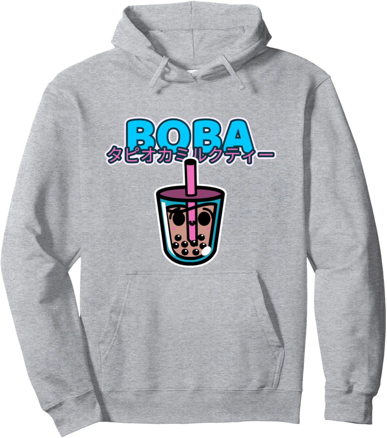 Boba Bubble Tea, Kawaii Anime Japanese Pullover Hoodie