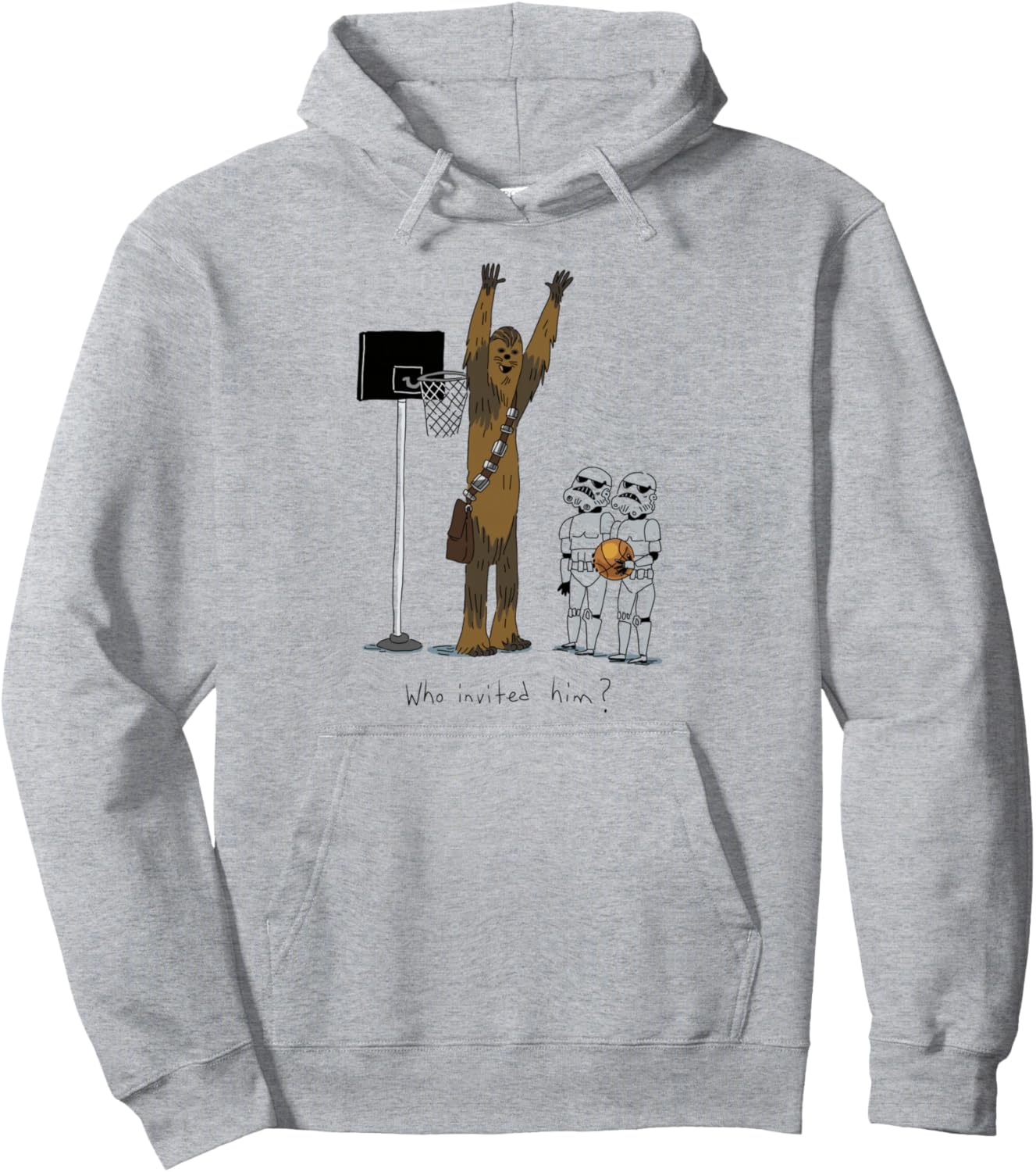 Star Wars Chewbacca Basketball Who Invited Him Disney+ Pullover Hoodie