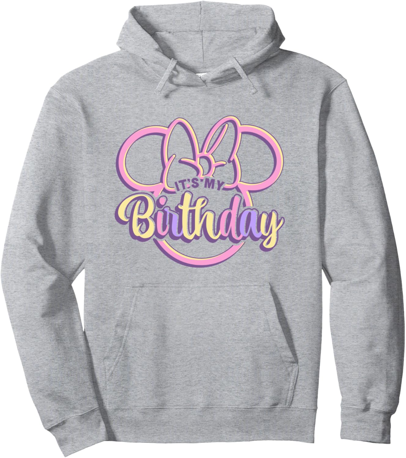 Disney Minnie Mouse It's My Birthday Retro Minnie Ears Logo Pullover Hoodie