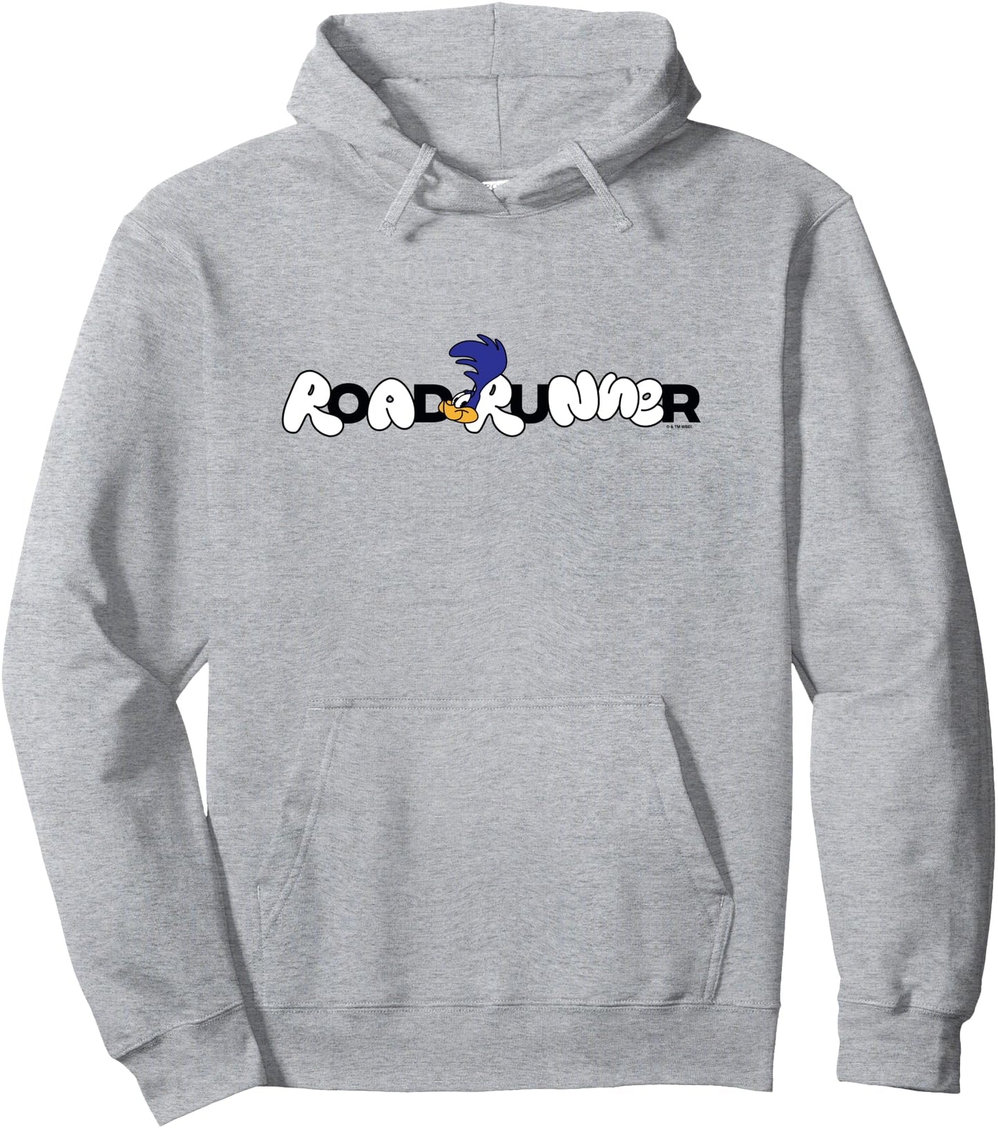 Looney Tunes Road Runner Happy Face Text Logo Pullover Hoodie