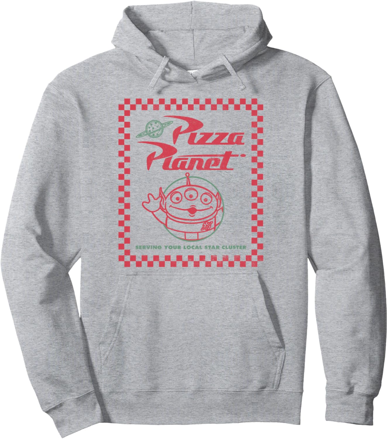 Disney Pixar Toy Story Alien Pizza Planet Box Art Pullover Hoodie