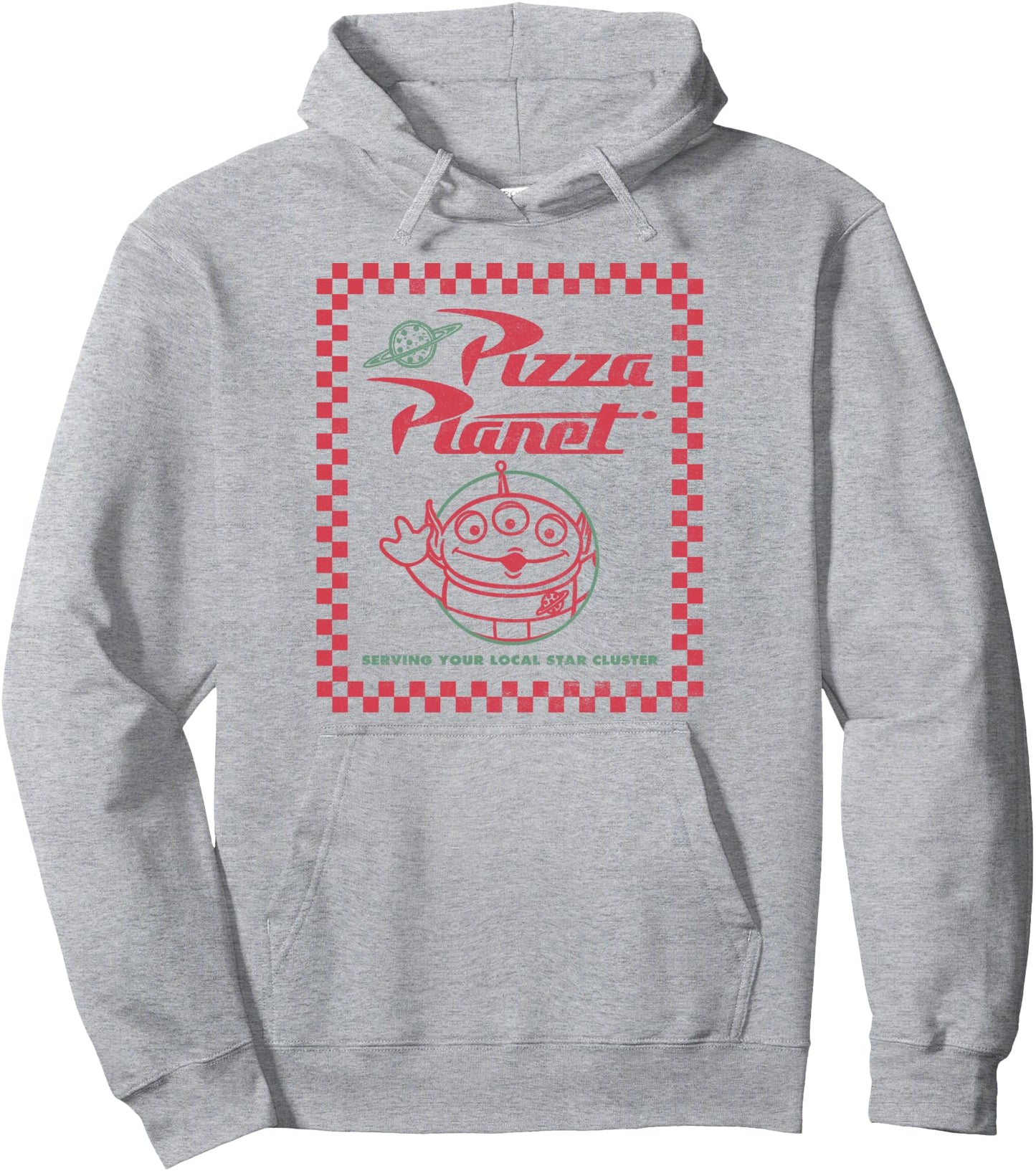 Disney Pixar Toy Story Alien Pizza Planet Box Art Pullover Hoodie