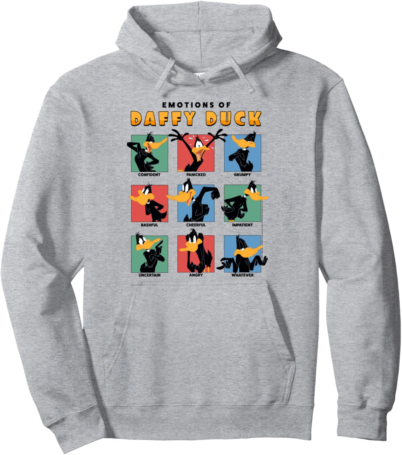 Looney Tunes Emotions Of Daffy Duck Pullover Hoodie